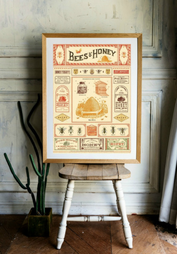 Poster - Bees & Honey