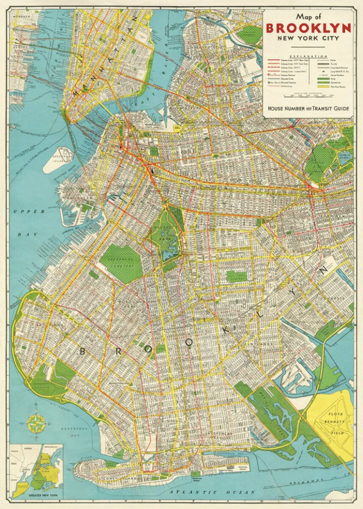 Poster - Karta Brooklyn