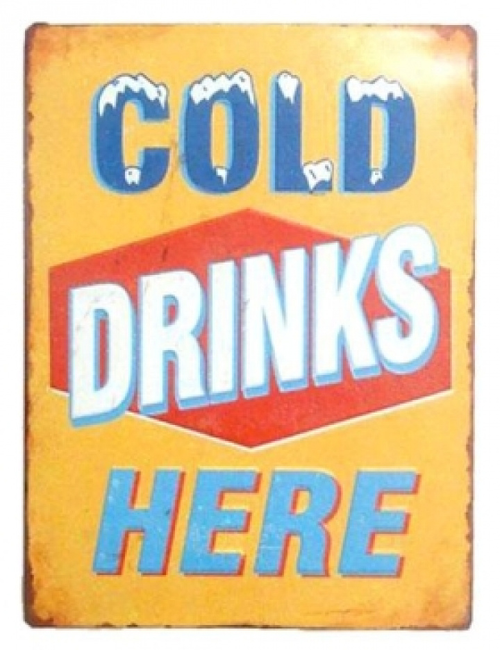 Skylt - Cold Drinks i gruppen INREDNING / Dekoration / Tavlor / Skyltar / Posters hos Reforma (em2988)