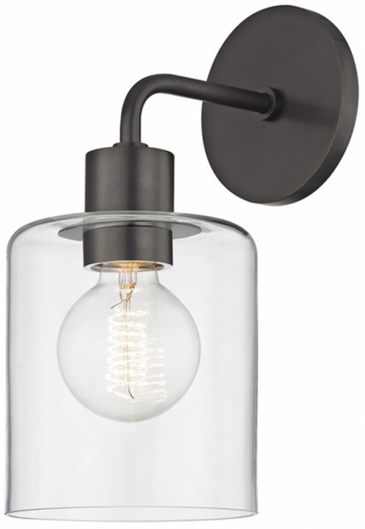 Vgglampa 'Glass Lamp Shade' - Glas/Svart