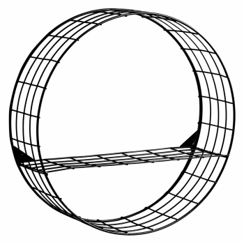 Vgghylla \'Circle\' - Svart/Metall