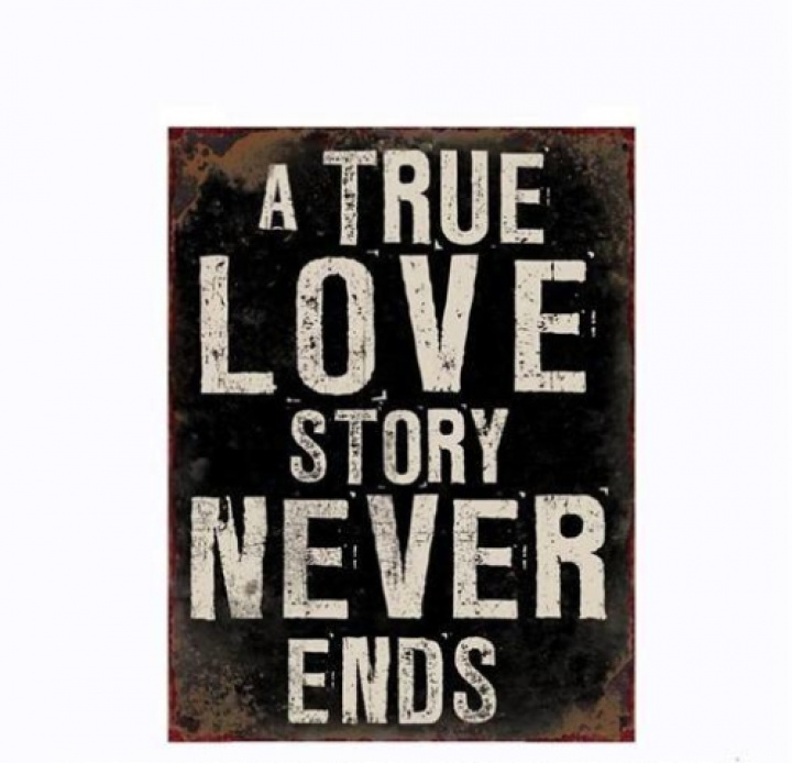 Skylt - A true love story... i gruppen RUM / Hall / Posters / Tavlor hos Reforma (em2423)